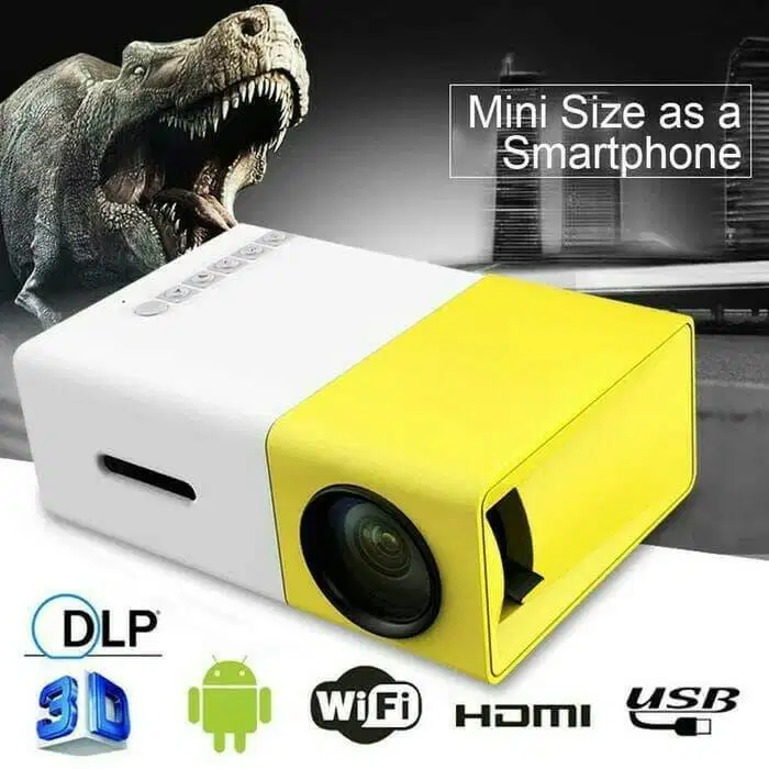 Mini Projector LED Proyektor Projektor Proyektor Mini Theater KUNING
