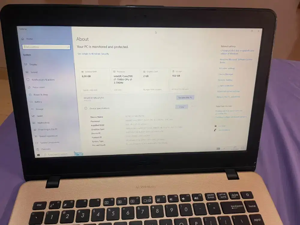 Asus Vivobook Intelcore I7 7500