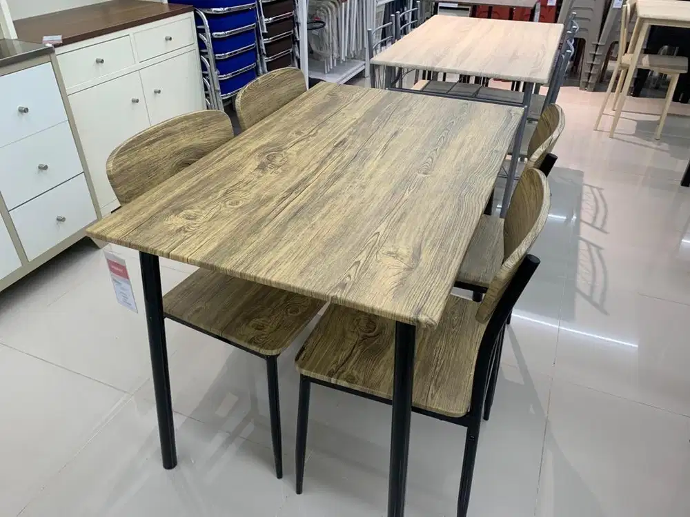 HANS TABLE SET DARK OAK