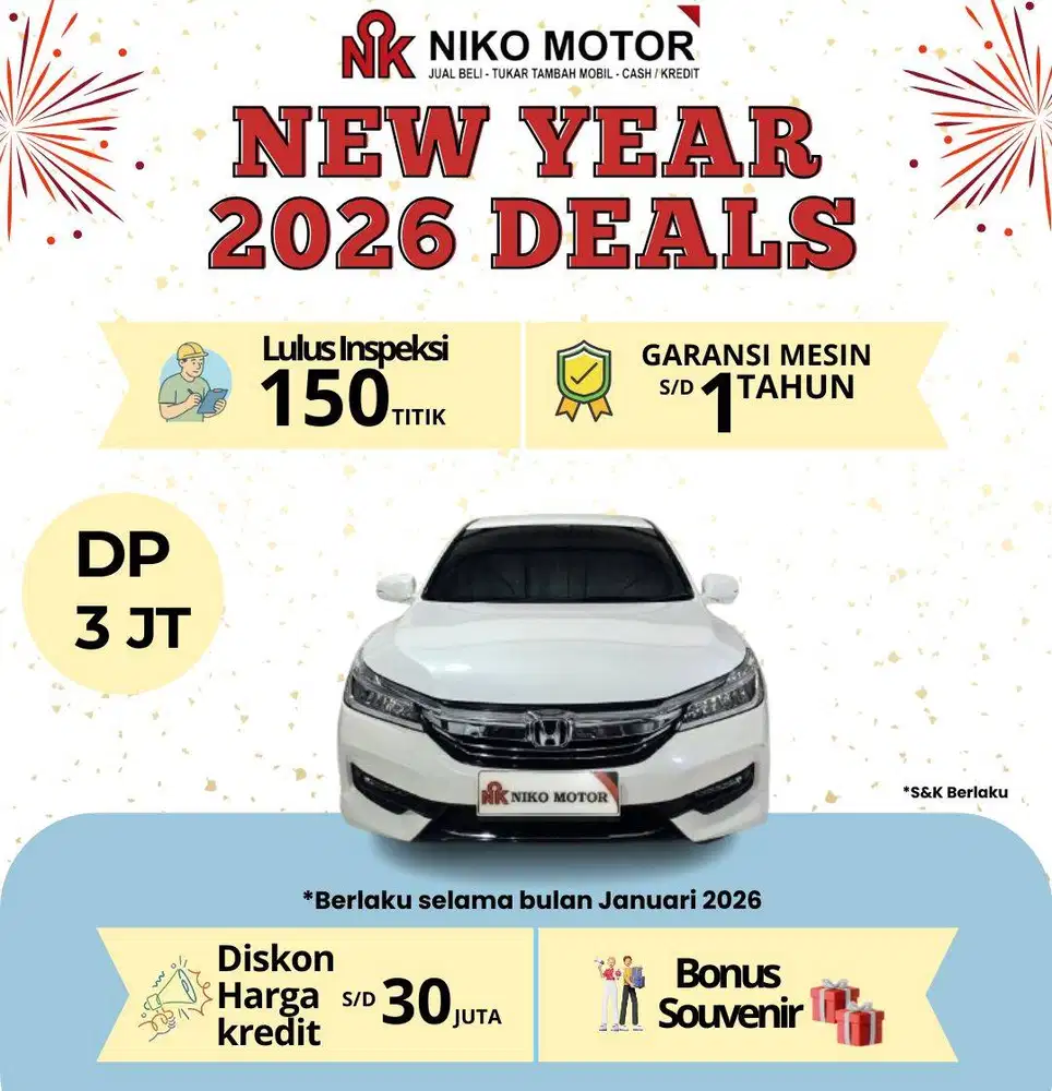 (ANTIK FULL ORI KM45RB) ACCORD VTIL 2016 AT :2015|2017