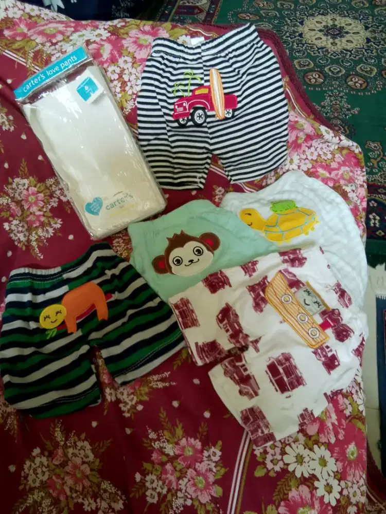 New carter bayi lelaki boy sz 6 bulan isi 5 pc celana selutut.