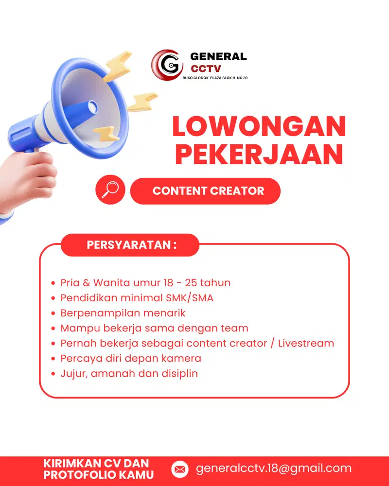 Lowongan kerja content creator