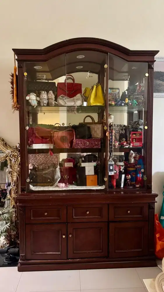 Lemari penyimpanan dan bufet kayu jati jepara