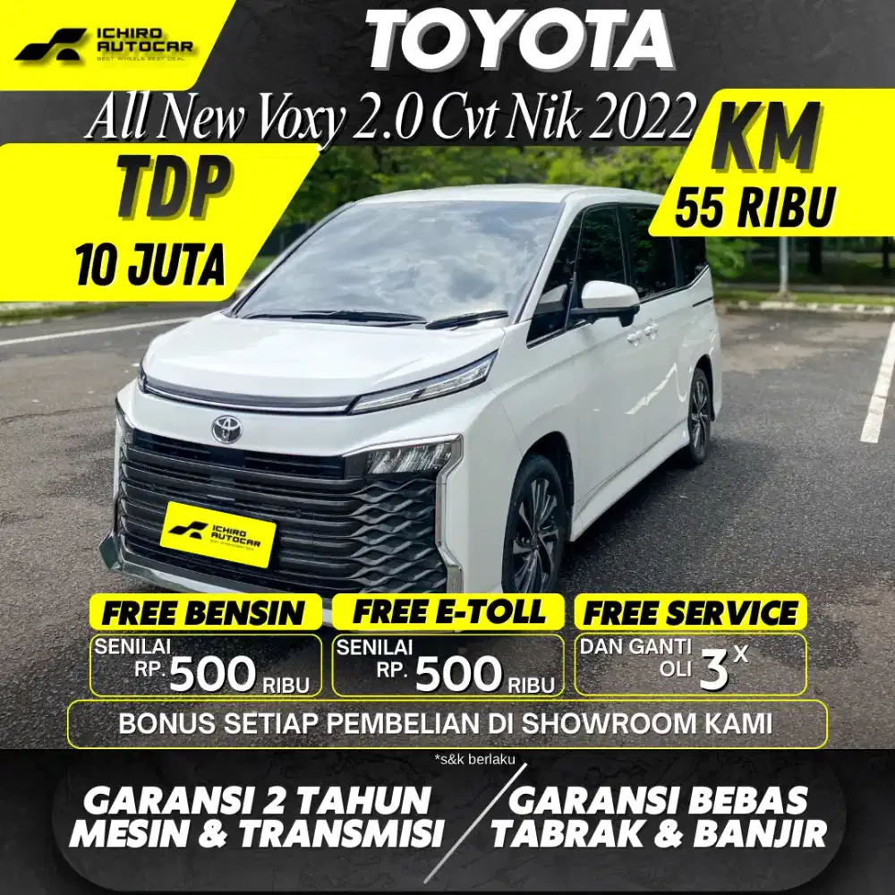 TOYOTA NEW VOXY 2022 KM 58RB PAJAK 09.26 PLAT B GENAP