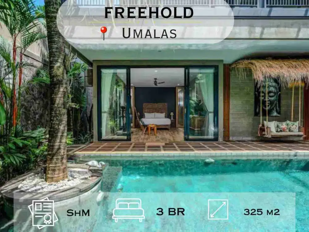 Villa Mewah Modern di Umalas, Full Furnished, Akses Jalan 5 Meter