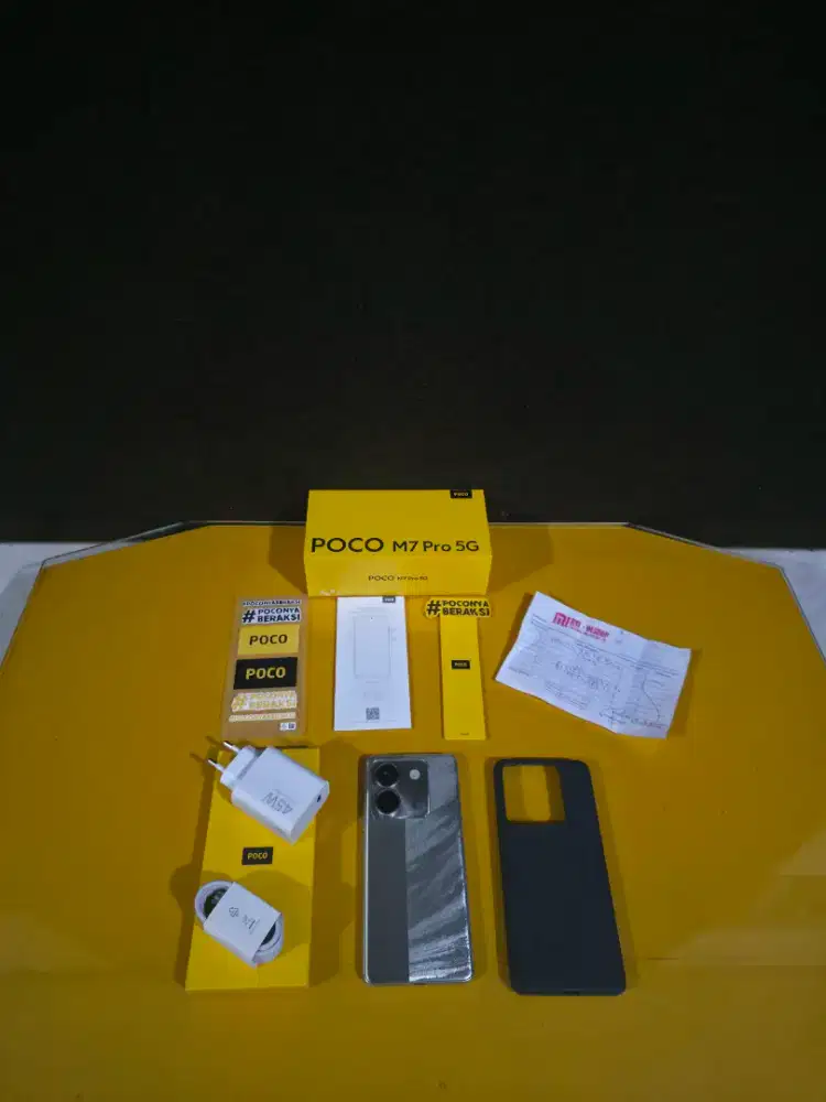 Hp handphone Poco M7 pro 5G silver 8/256 garansi resmi