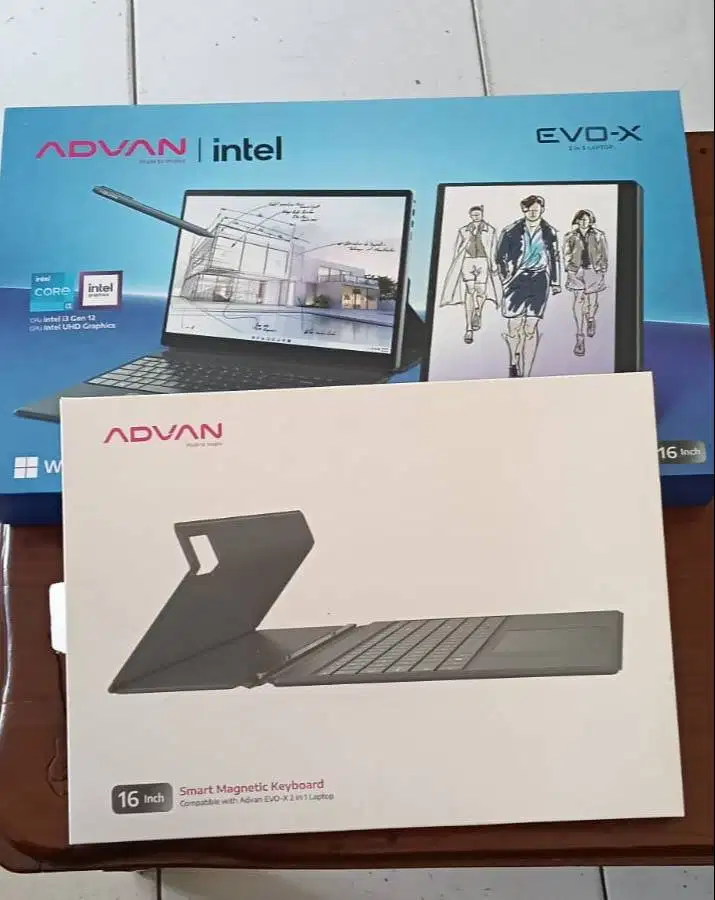 Laptop Advan Evo X-16 touchscreen 2in1 (pembelian juli 2025)