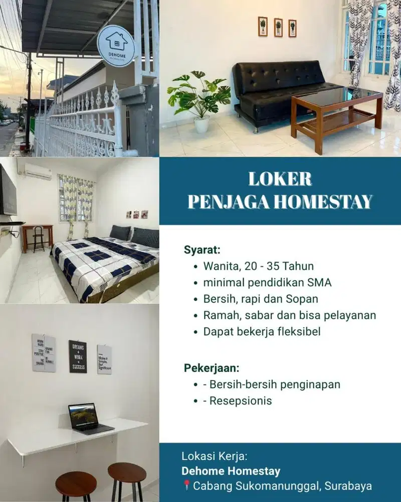 LOKER PENJAGA KOS HARIAN HOMESTAY