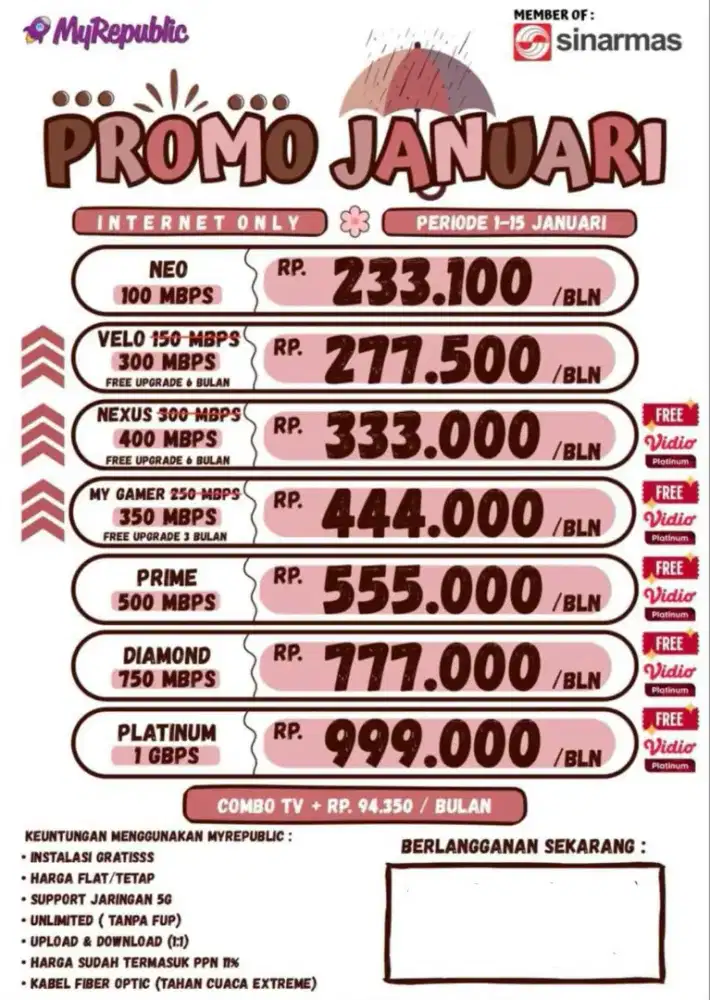 Promo Wifi Murah Myrepublic 2026