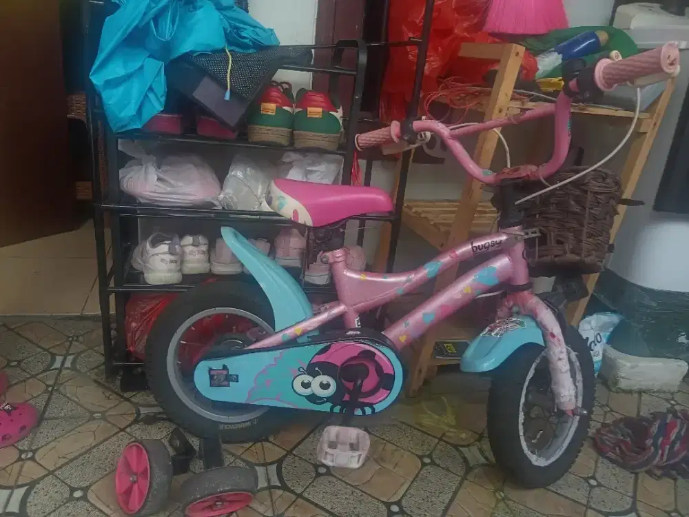 Sepeda anak perempuan Wimcycle uk.12 inch (2-6 tahun)