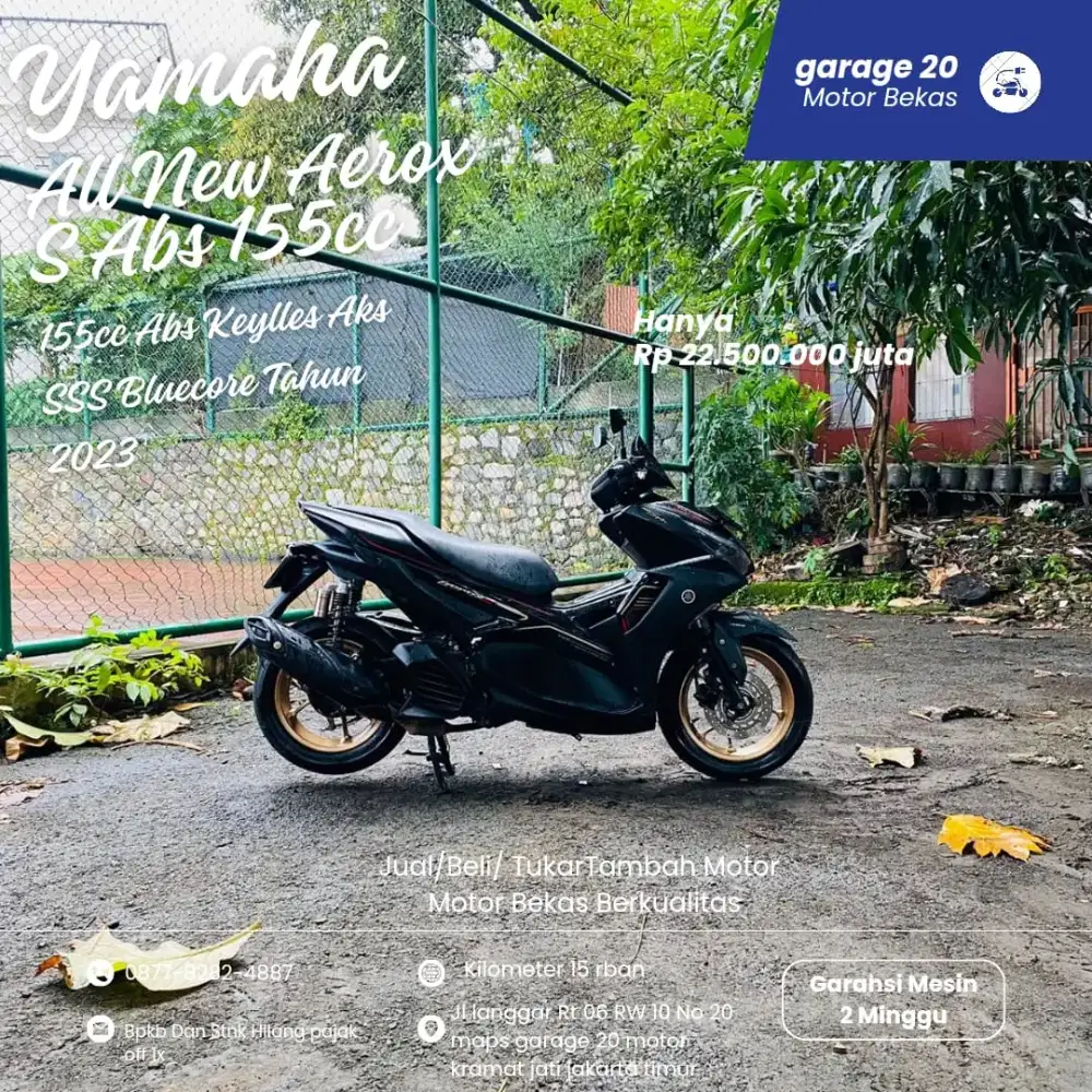 Yamaha All New Aerox S 155cc abs keylles Tahun 2025
