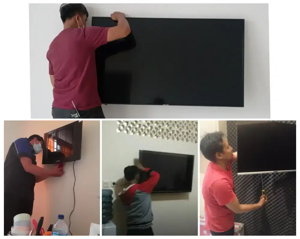 Braket plus pasang atau jasa pasang terima rapih breket bracket led tv