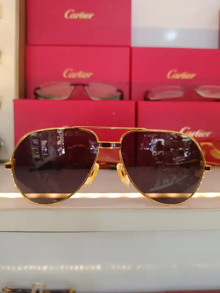 Kacamata cartier vintage original red burgundy