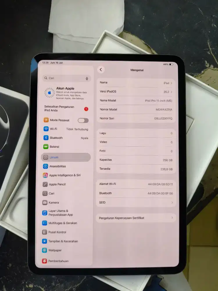 iPad pro M5 256GB wifi garansi panjang