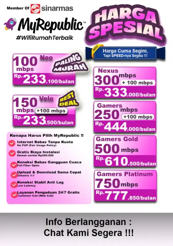 Pemasangan Wifi MyRepublic Jabodetabek