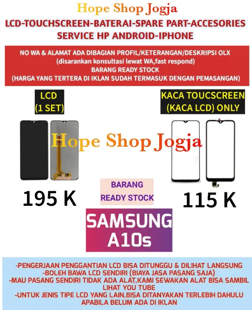 Touchscreen-Baterai-Lcd Samsung A10s