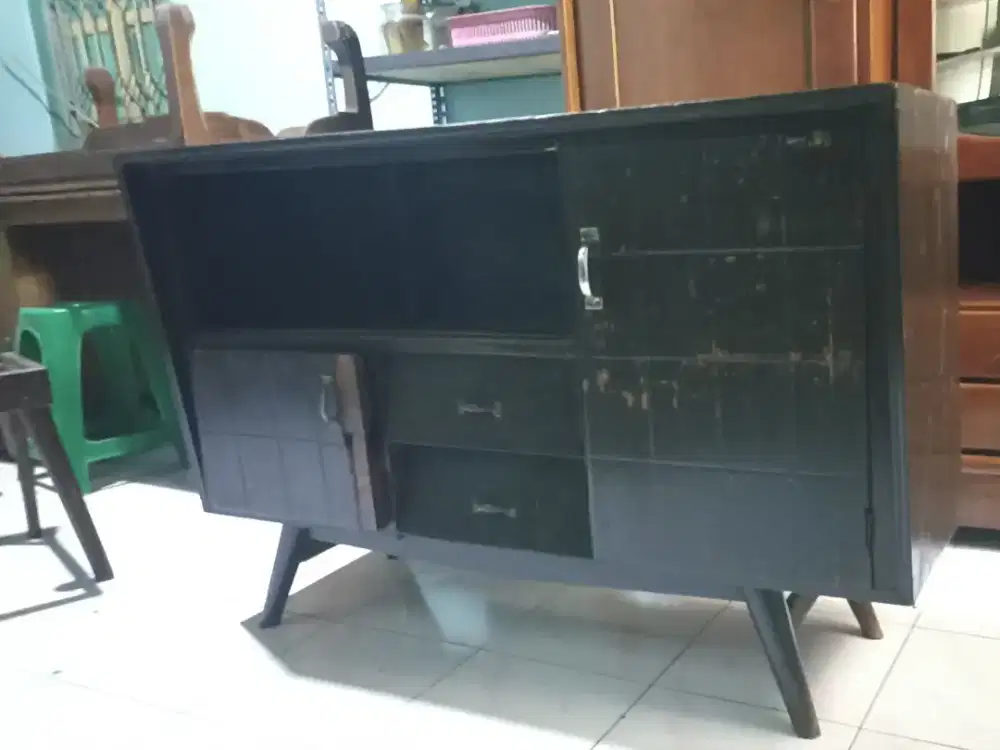 buffet tv jati lawas bekas