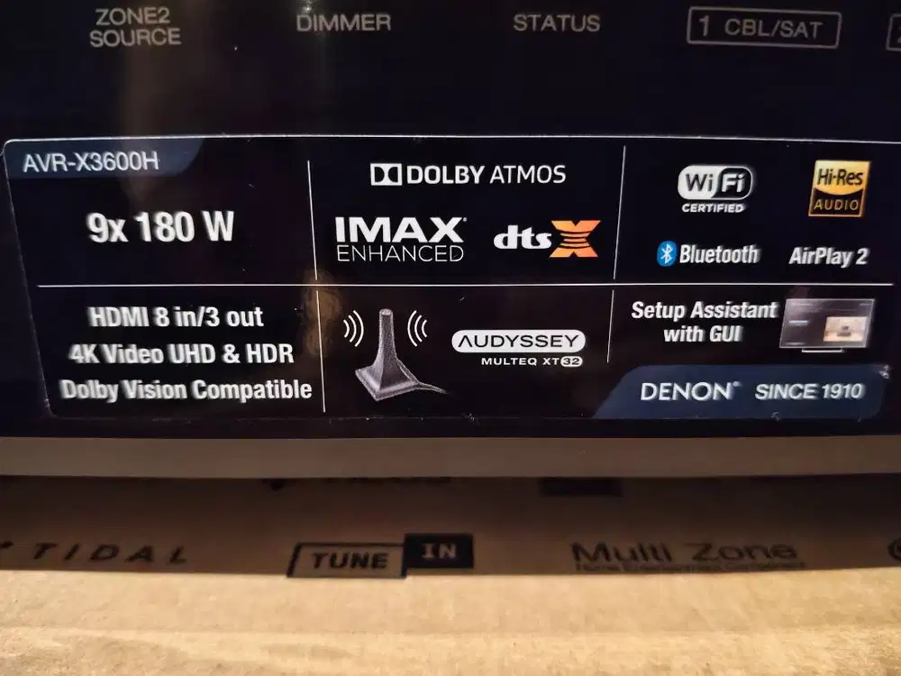 Home Theater DENON AVR-X3600H Atmos