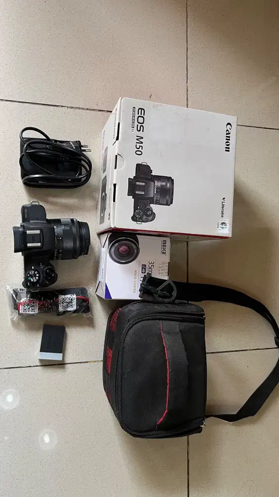 CANON EOS M50 MARK 1 + LENSA FIX 35 MM MEKE