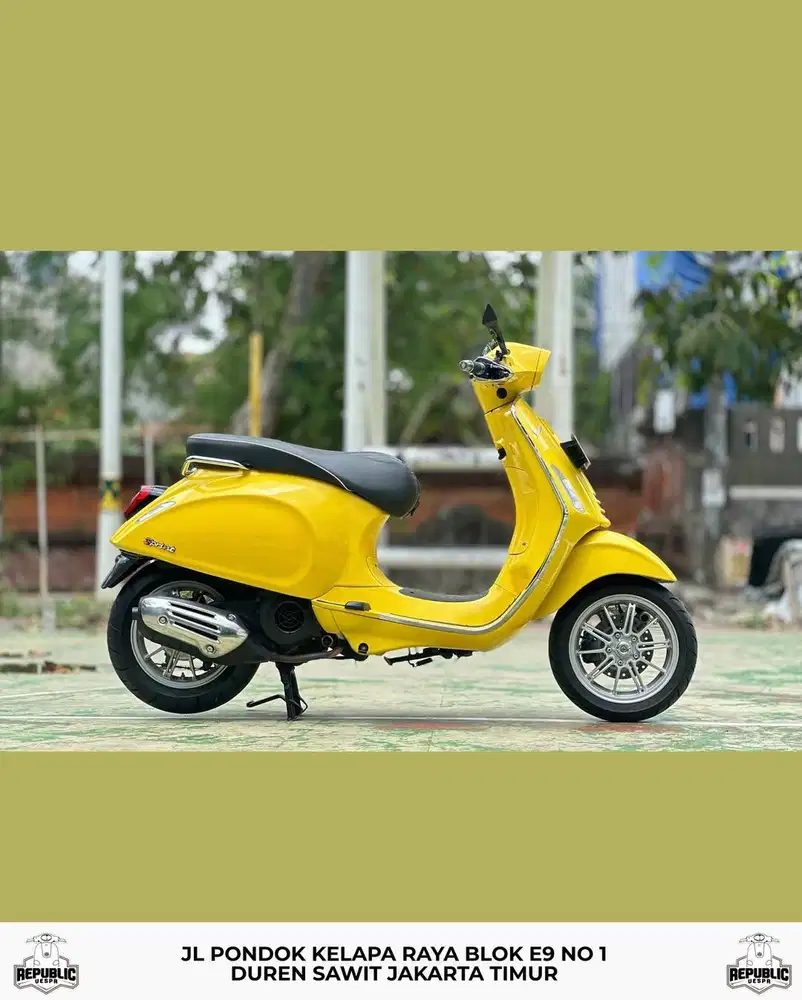 PIAGGIO VESPA SPRINT 150 IGET ABS LED FACELIFT TH 2019 WARNA YELLOW SO