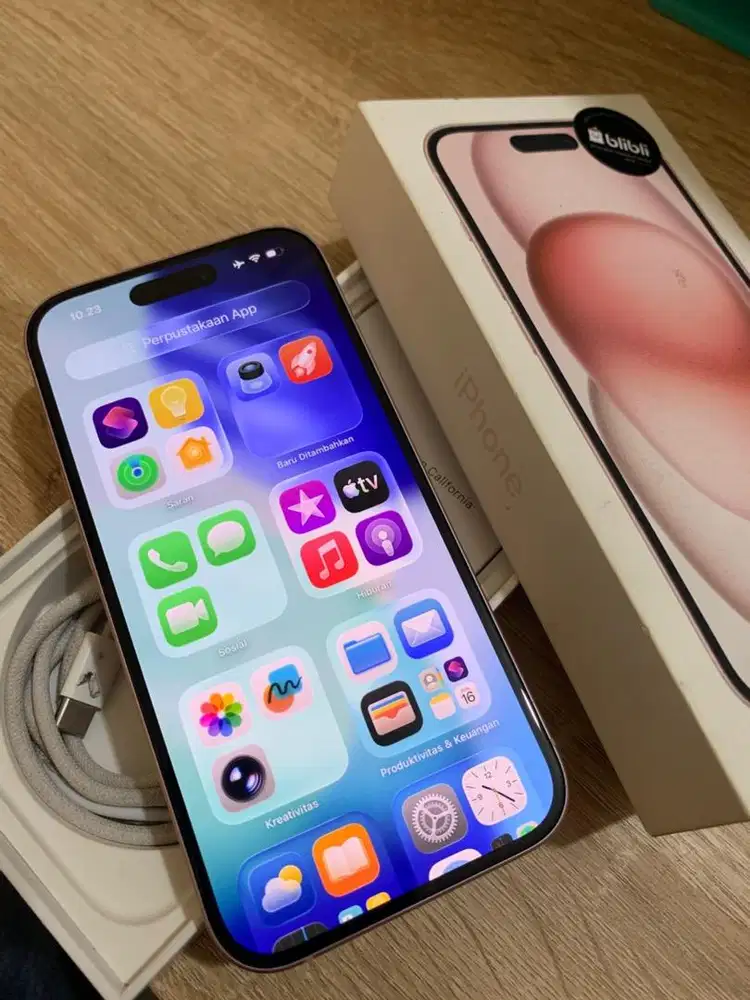 IPHONE 15 128GB IBOX PINK NOKEN FULL ORIGINAL