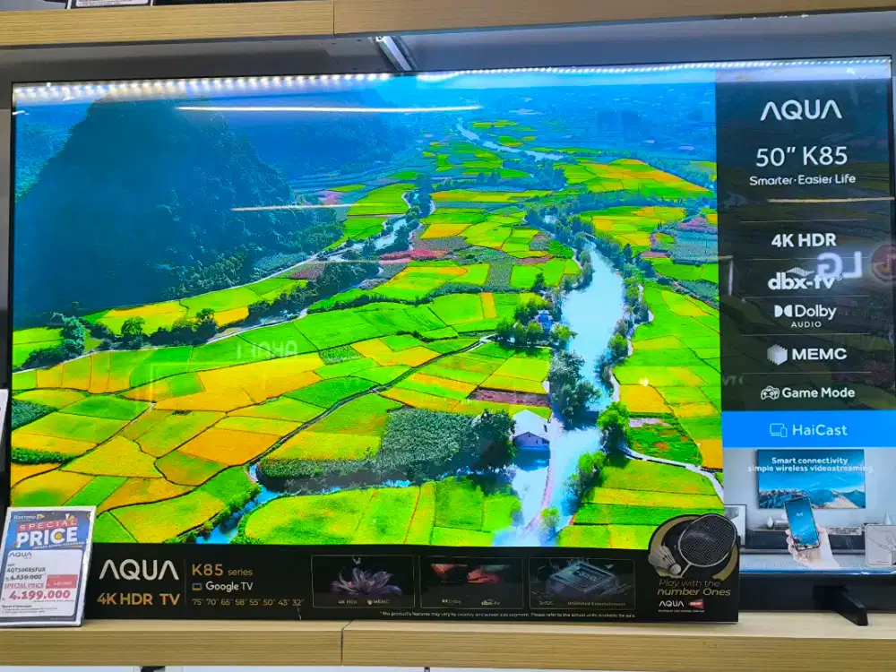 TELEVISI AQUA 50INC BISA KREDIT SYARAT CUMA KTP