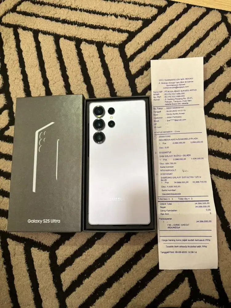 Samsung S25 Ultra 512 GB SEIN Titanium Icyblue Garansi On Agustus 2026