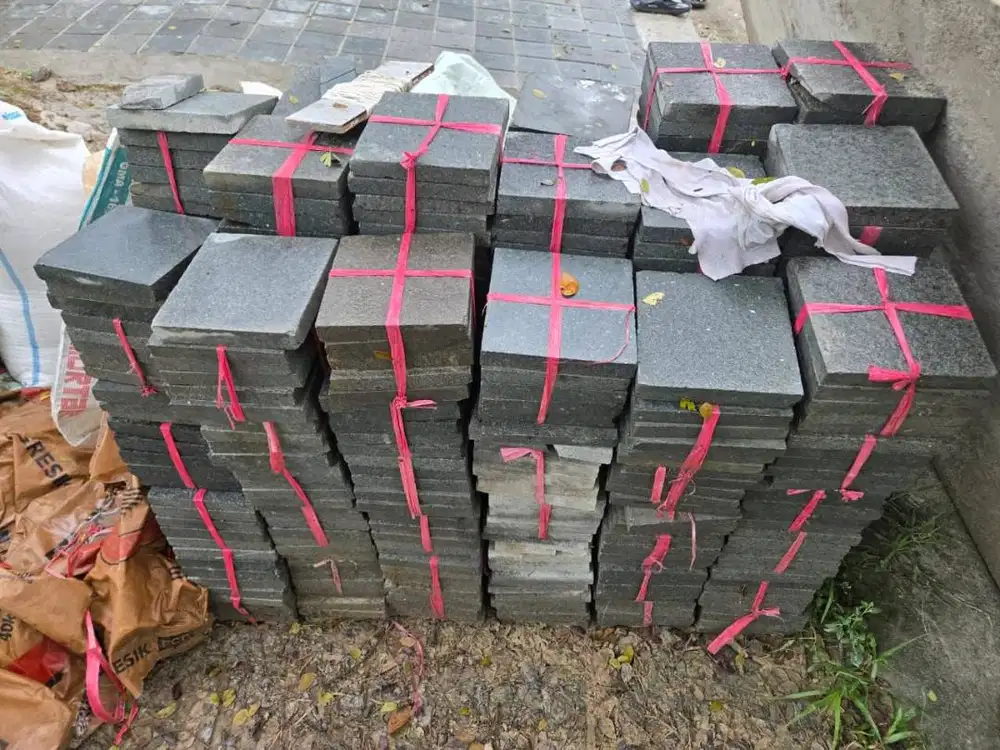 Jual Andesit Bakar 15x15cm Tebal 2cm