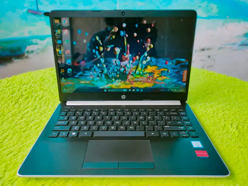LAPTOP HP14CM SLIM i5 GEN 8 DOUBLE VGA DOUBLE PENYIMPANAN GAME JOS