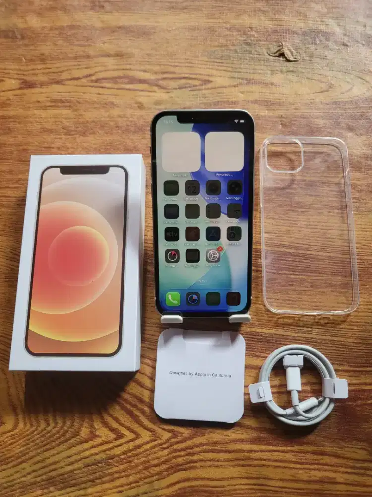 Iphone 12 128gb white inter dual sim fullset mulus no minus