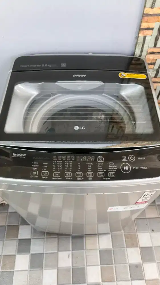 DIJUAL MESIN CUCI LG SMART INVERTER 9 KG