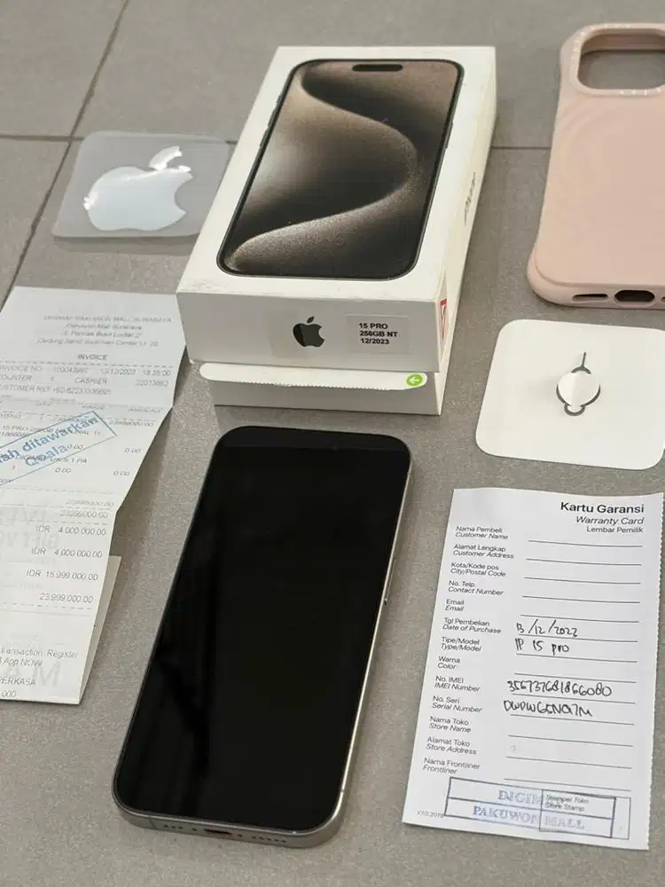 Iphone 15 Pro Titanium 256Gb Mulus Lengkap