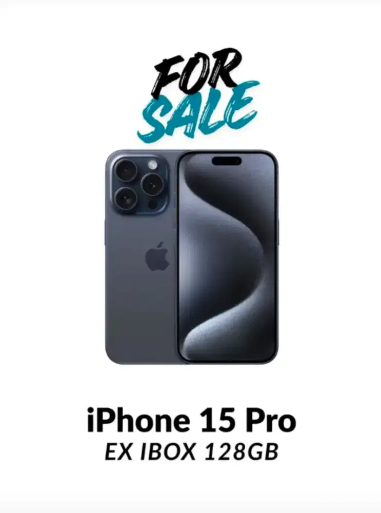 Iphone 15pro ex ibox 128gb BH86% biru