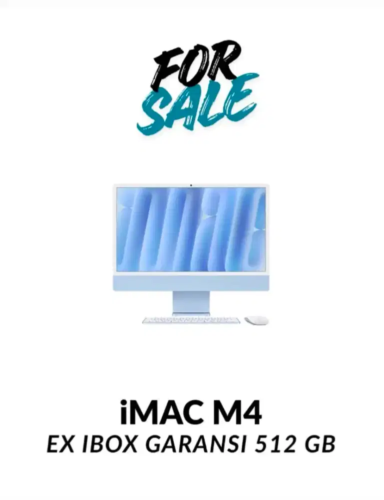 Imac M4 Ram16gb SSD512gb(CPU 10 core GPU 20 Core)garansi 08 2026 ibox