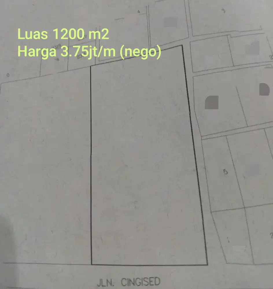 Jual tanah di Arcamanik 3.75jt/m , jarang ada