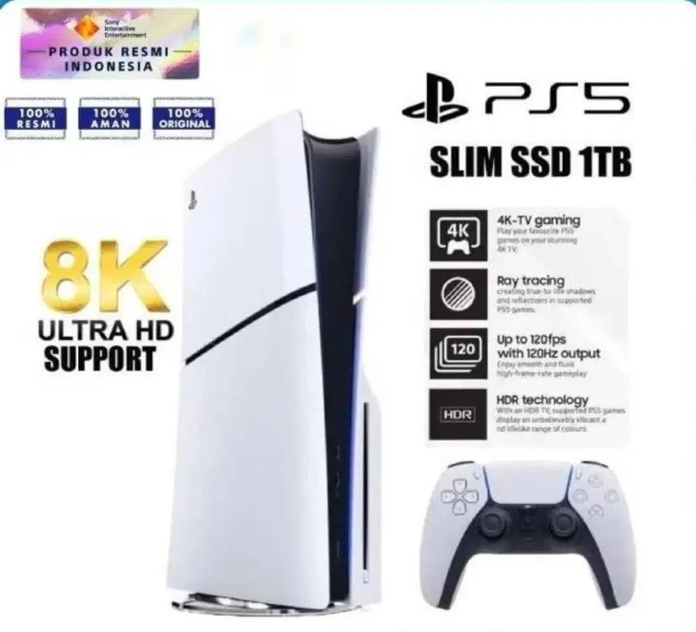 PS5 Disc/Digital GARANSI RESMI SONY INDONESIA PlayStation 5 Bonus Game