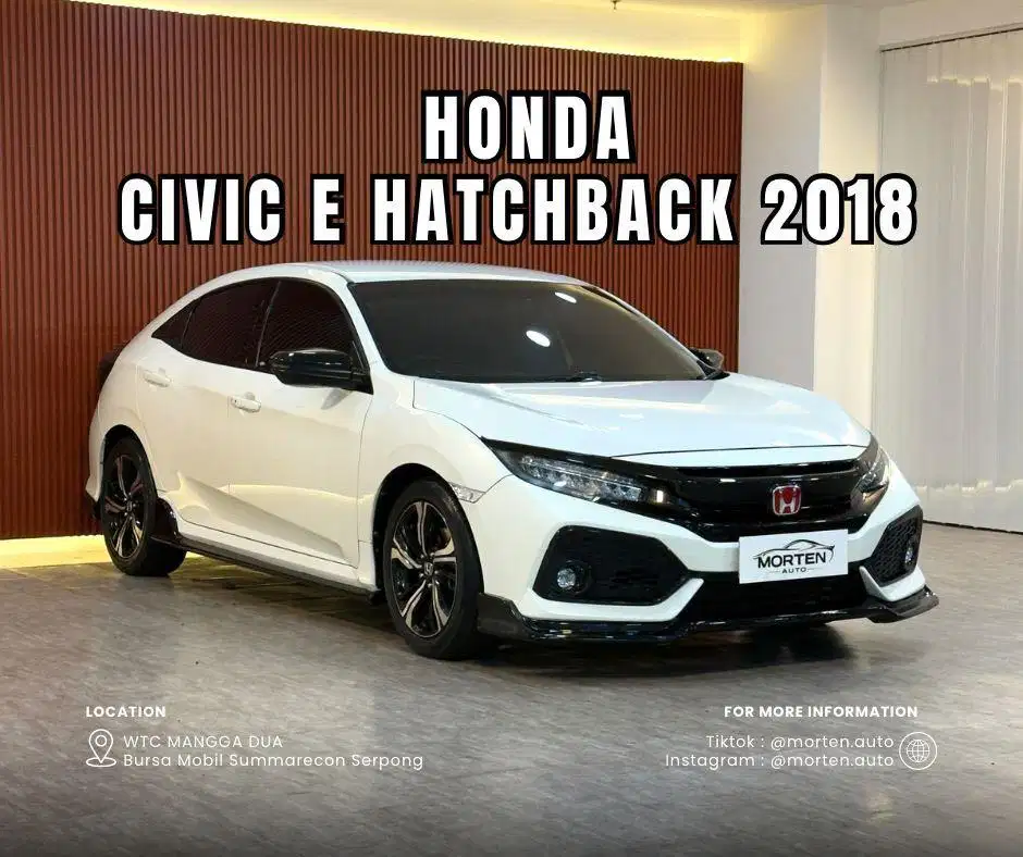 Honda Civic 1.5 TC E Hatchback 2018 Odo 48 Ribu Record Antik Garansi