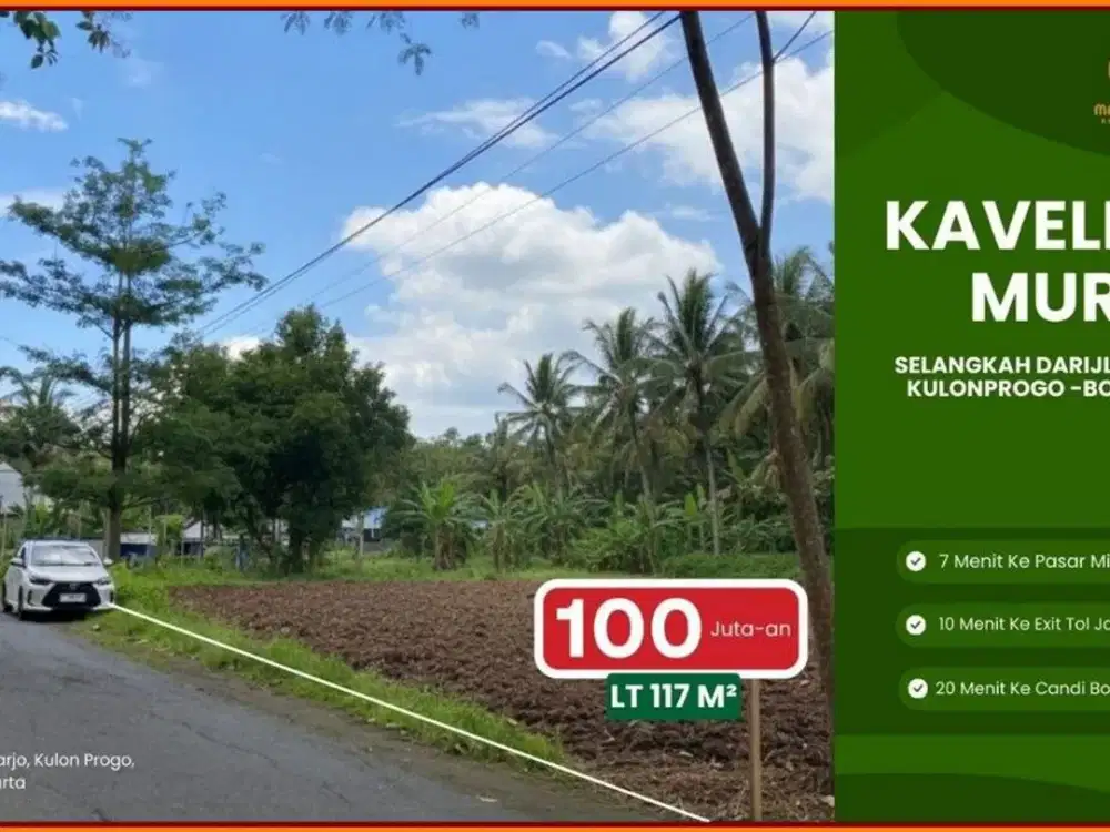 Tanah Murah 900 ribuan/m Kulonprogo Investasi Aman Lokasi Strategis Di Kulon Progo