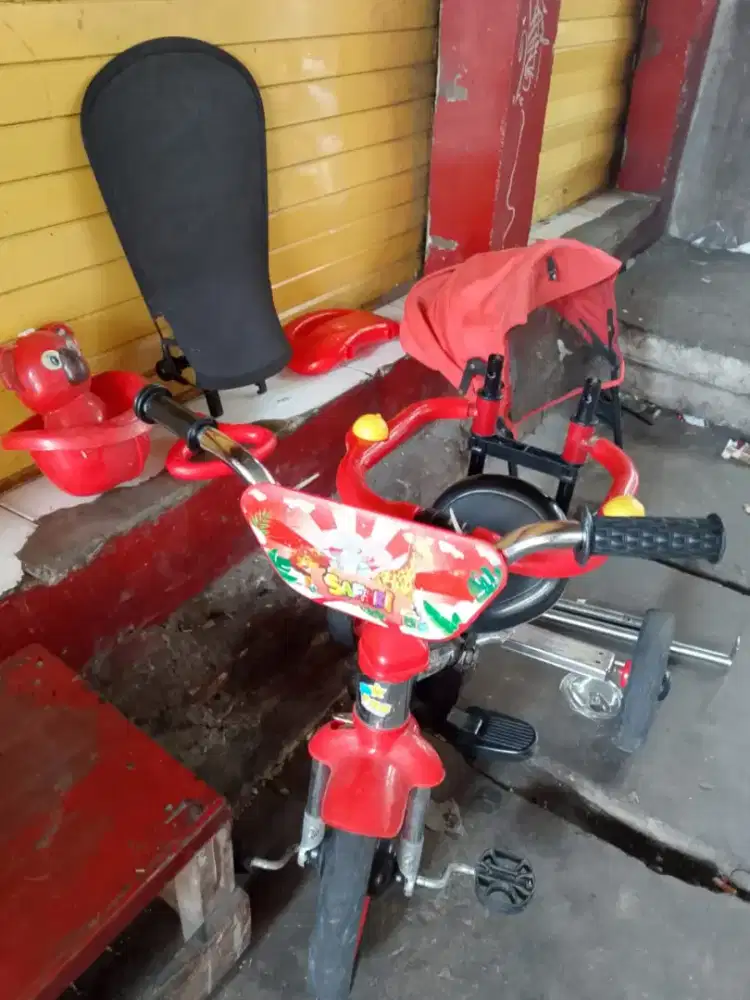 Sepeda Stroller sapari roda tiga