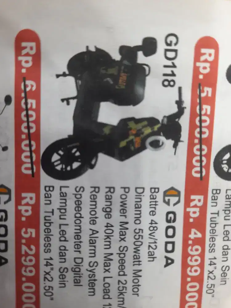 SEPEDAH LISTRIK GODA GD118