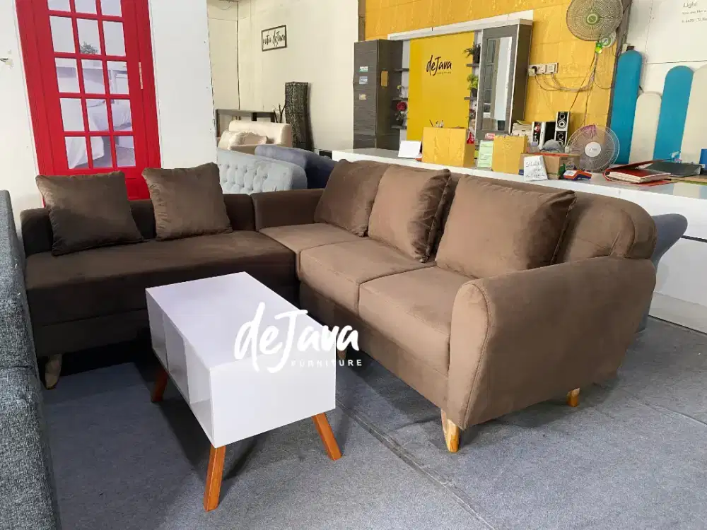 Sofa L scandinavian. Ready bisa cod jogja