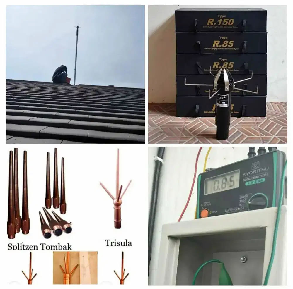 Tukang Ahli Pasang Alat Anti Petir Penangkal Petir Konvensional