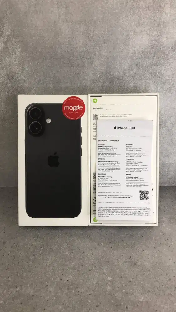 iPhone 16 Basic 128GB Black Garansi Resmi New Segel
