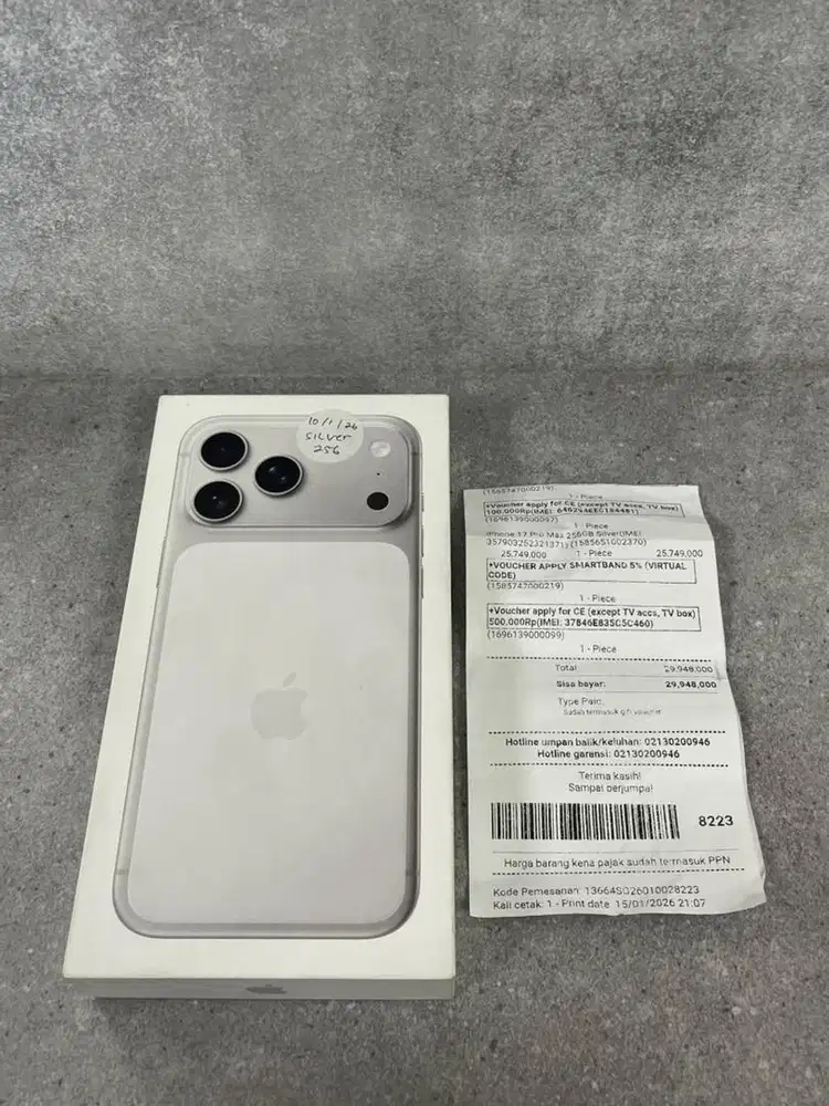 iPhone 17 Promax 256GB Silver New iBox