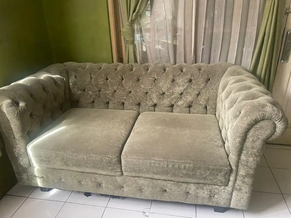 jual sofa warna hijau