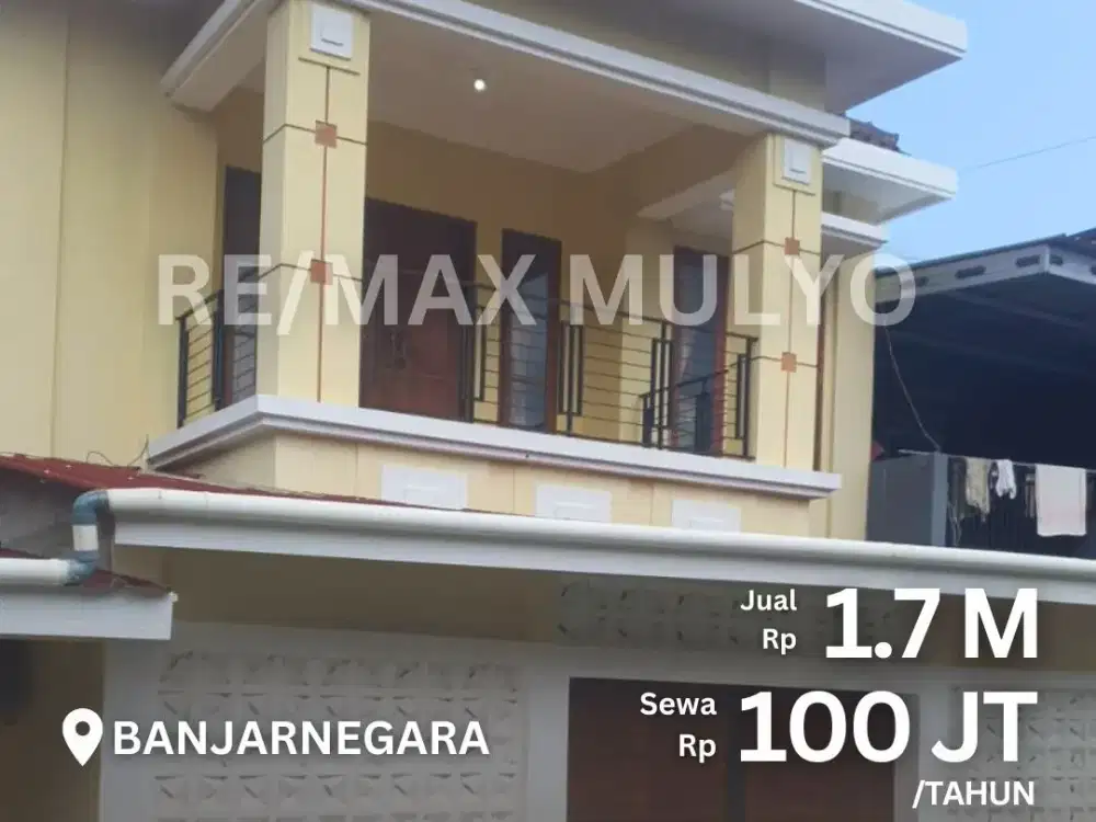 Dijual dan Disewakan Rumah Mewah 2 Lantai Dekat Sekolah Area Perumahan Banjarnegara