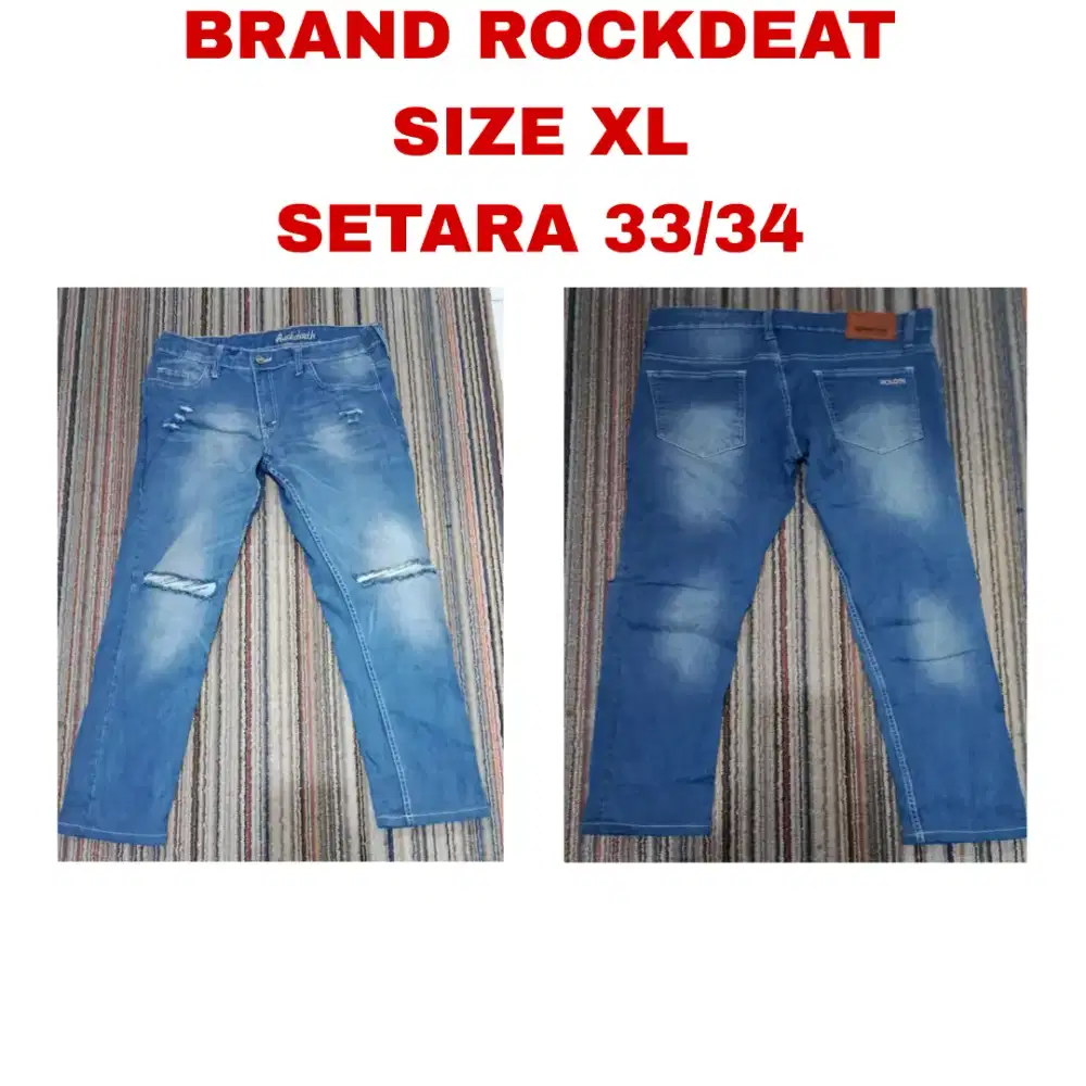 Celana Jenas Rockdeath Size Xl 33/34