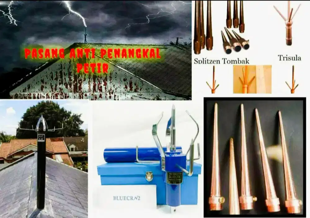 Paket Pasang Baru Anti Petir Penangkal Petir Konvensional