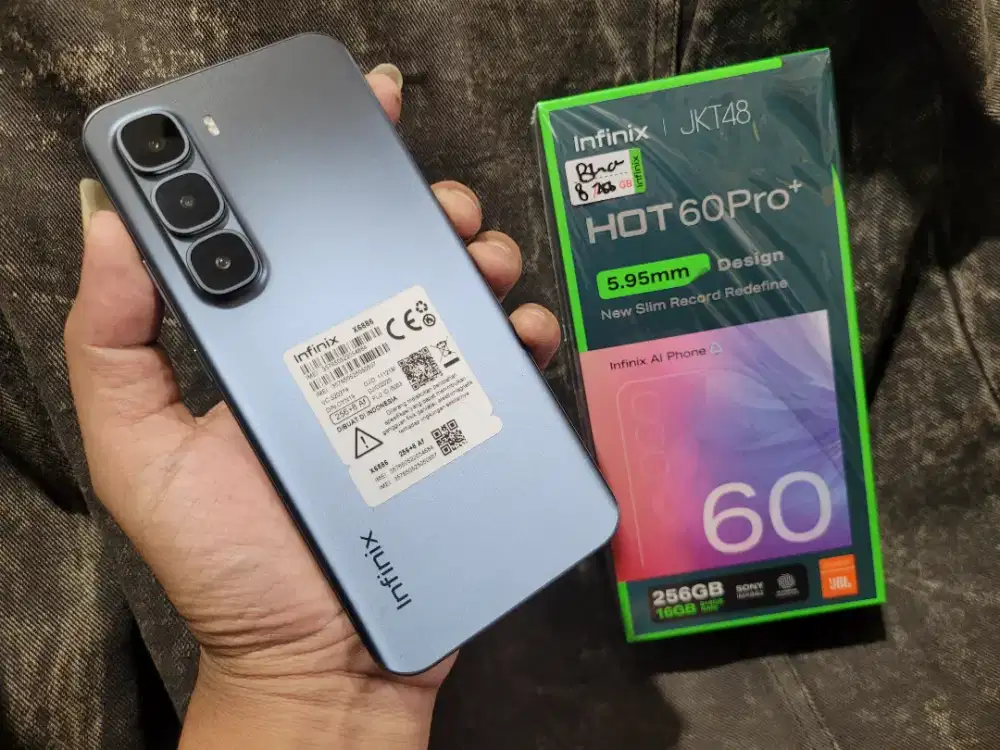 Infinix Hot 60 Pro + ram 8/256gb mulus istimewa fullset