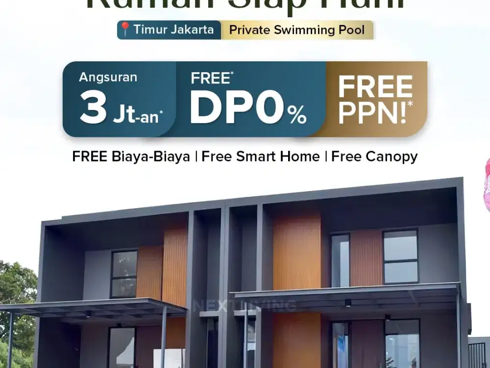 Rumah siap Huni dengan Fasilitas Kolam Renang, Playground Mulai 700juta-an